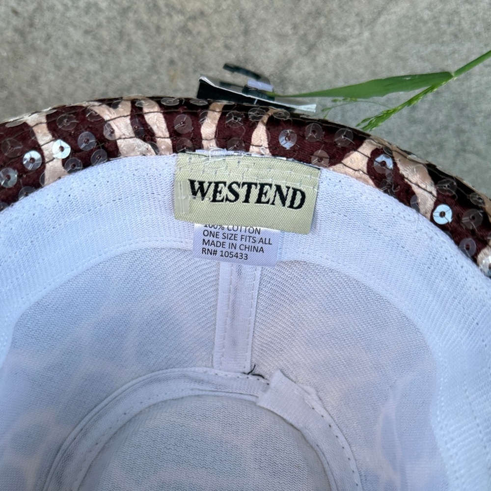 Animal Print Sequin Fedora Hat - Picture 4 of 4